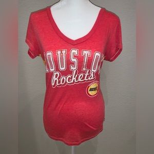 Ladies Houston Rockets v neck t shirt sz small